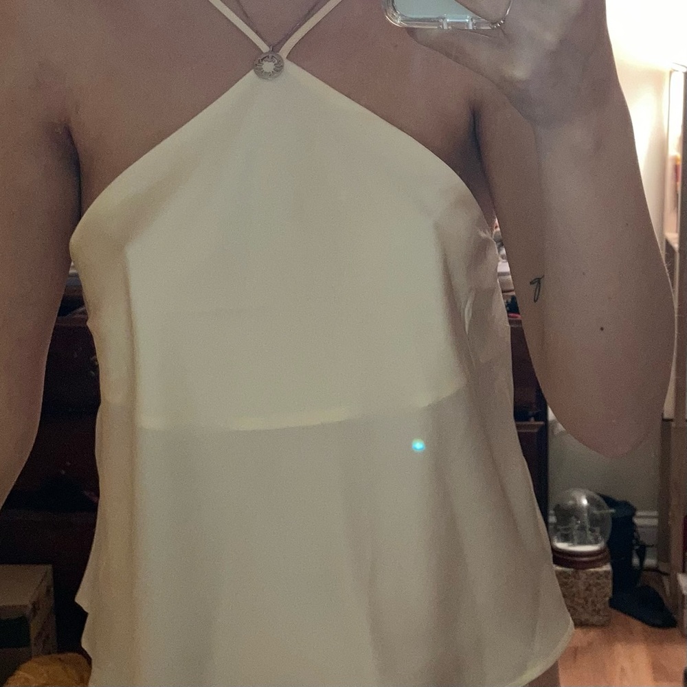 Cream halter top